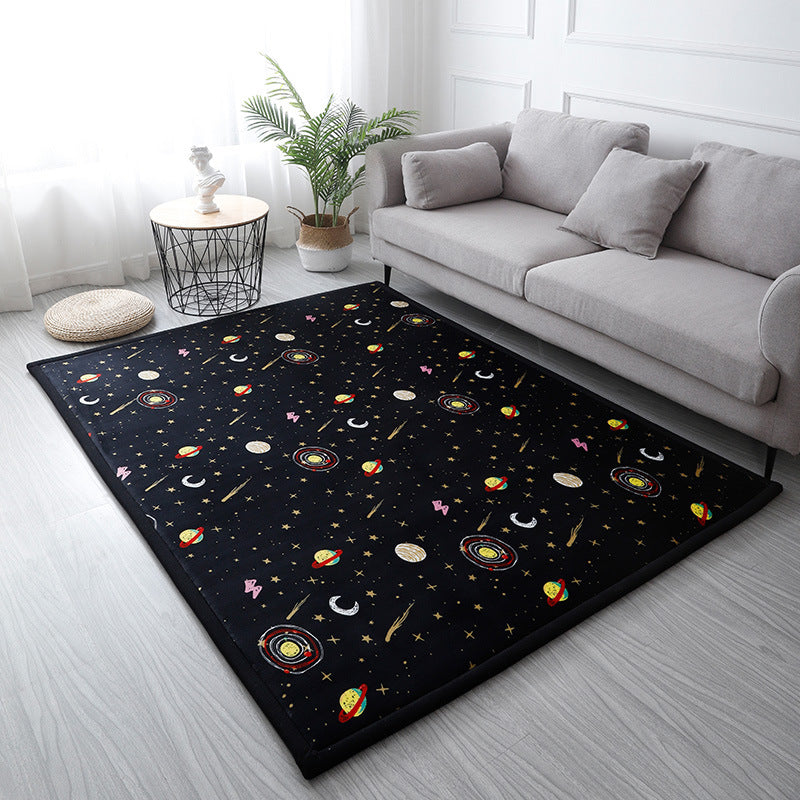 Thick Children's Coral Fleece Rug Tatami Mat for Bedroom and Living Room, Baby Crawling Mat, Window Seat Pad