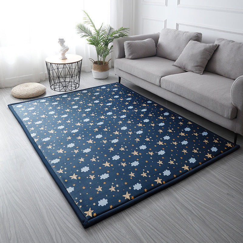 Thick Children's Coral Fleece Rug Tatami Mat for Bedroom and Living Room, Baby Crawling Mat, Window Seat Pad