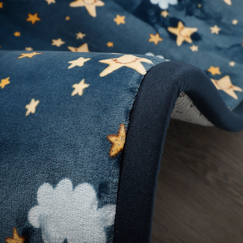 Thick Children's Coral Fleece Rug Tatami Mat for Bedroom and Living Room, Baby Crawling Mat, Window Seat Pad