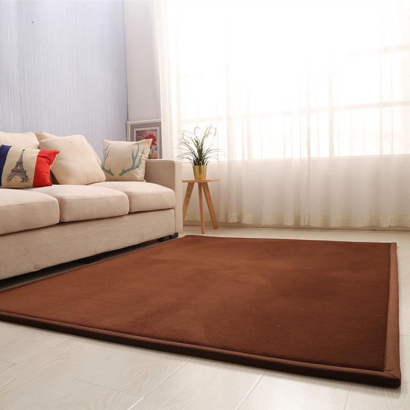 Thick Children's Coral Fleece Rug Tatami Mat for Bedroom and Living Room, Baby Crawling Mat, Window Seat Pad