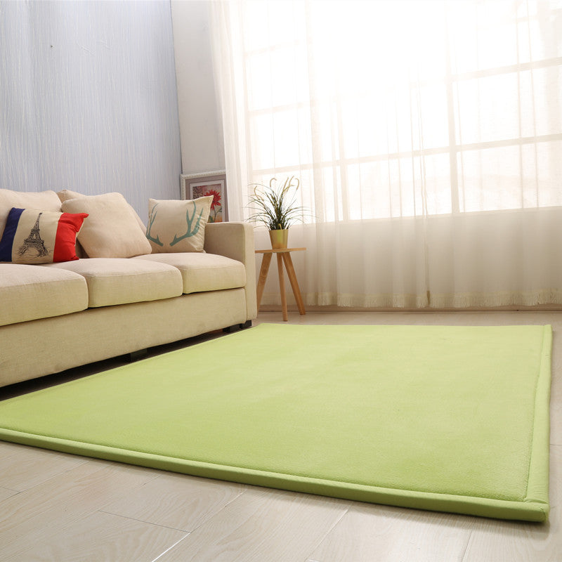Thick Children's Coral Fleece Rug Tatami Mat for Bedroom and Living Room, Baby Crawling Mat, Window Seat Pad
