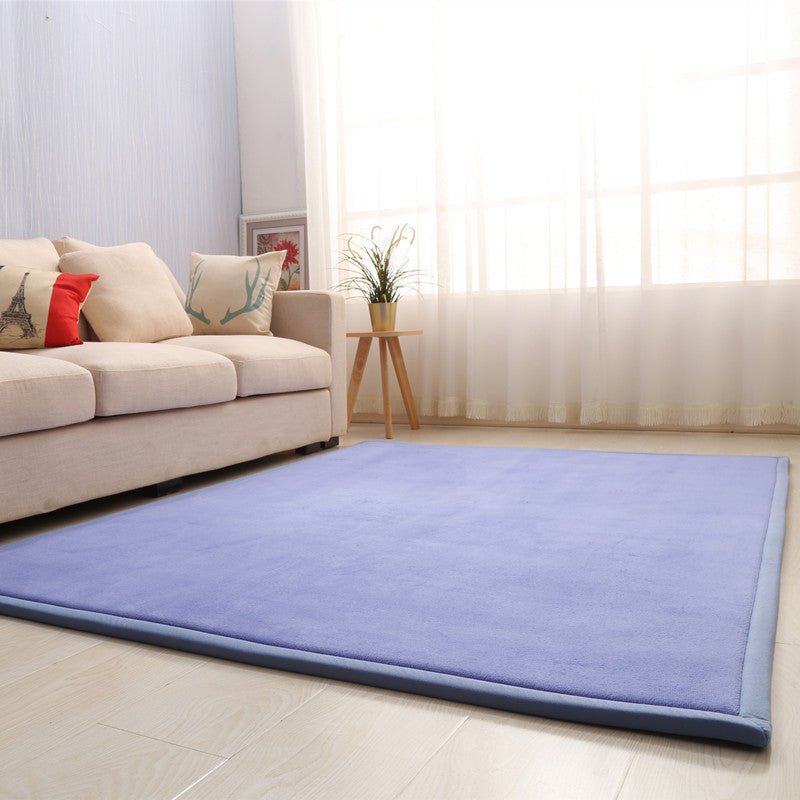 Thick Children's Coral Fleece Rug Tatami Mat for Bedroom and Living Room, Baby Crawling Mat, Window Seat Pad