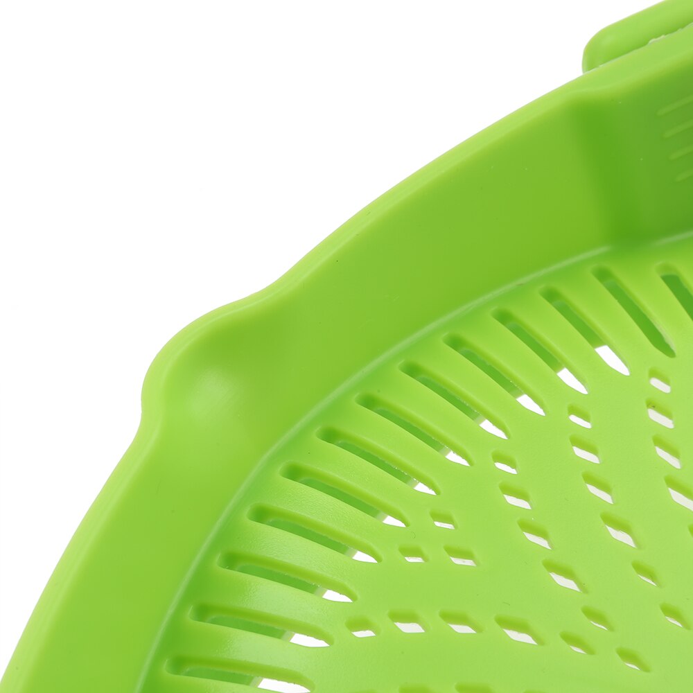 Silicone Kitchen Strainer Clip Pan Drain Rack Bowl Funnel Rice Pasta Vegetable Washing Colander Draining Excess Liquid Univers
