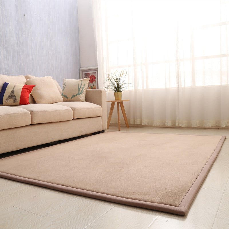 Thick Children's Coral Fleece Rug Tatami Mat for Bedroom and Living Room, Baby Crawling Mat, Window Seat Pad