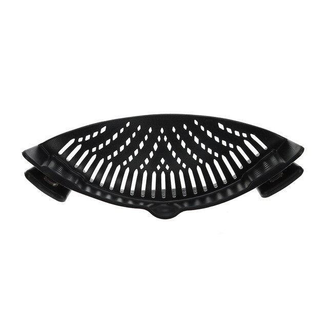 Silicone Kitchen Strainer Clip Pan Drain Rack Bowl Funnel Rice Pasta Vegetable Washing Colander Draining Excess Liquid Univers