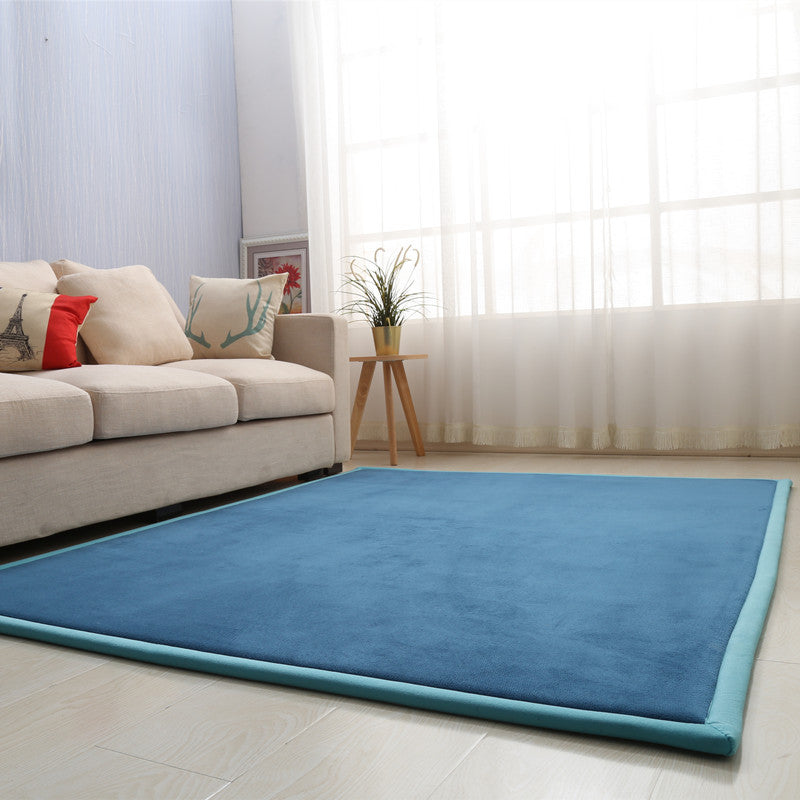Thick Children's Coral Fleece Rug Tatami Mat for Bedroom and Living Room, Baby Crawling Mat, Window Seat Pad