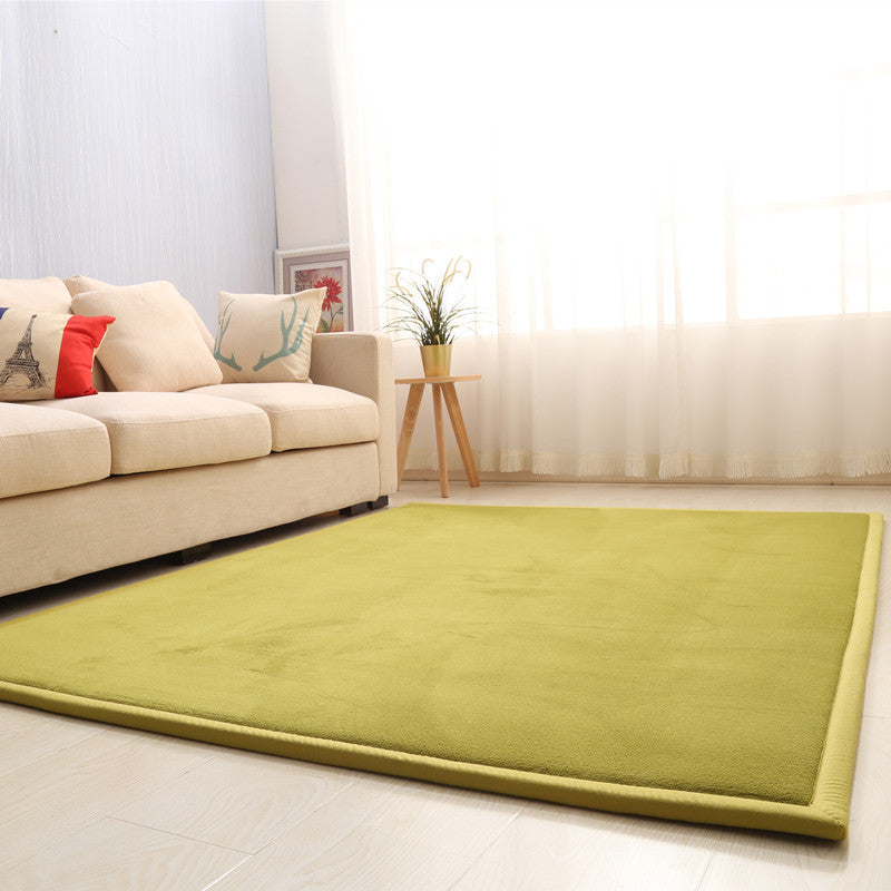 Thick Children's Coral Fleece Rug Tatami Mat for Bedroom and Living Room, Baby Crawling Mat, Window Seat Pad