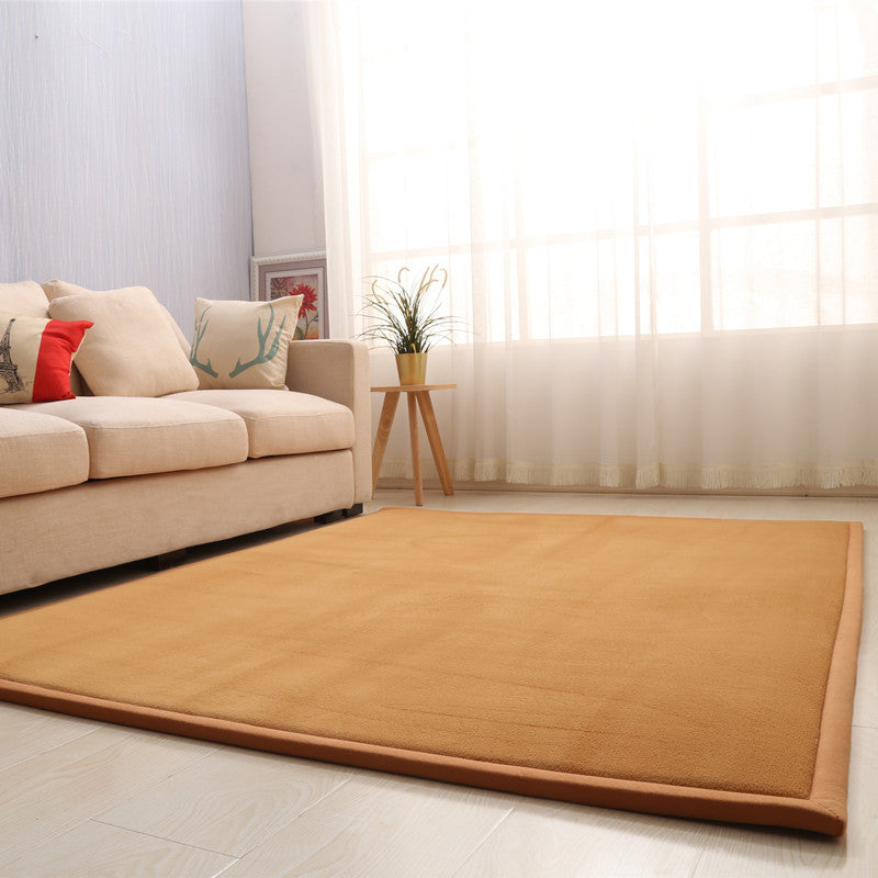 Thick Children's Coral Fleece Rug Tatami Mat for Bedroom and Living Room, Baby Crawling Mat, Window Seat Pad