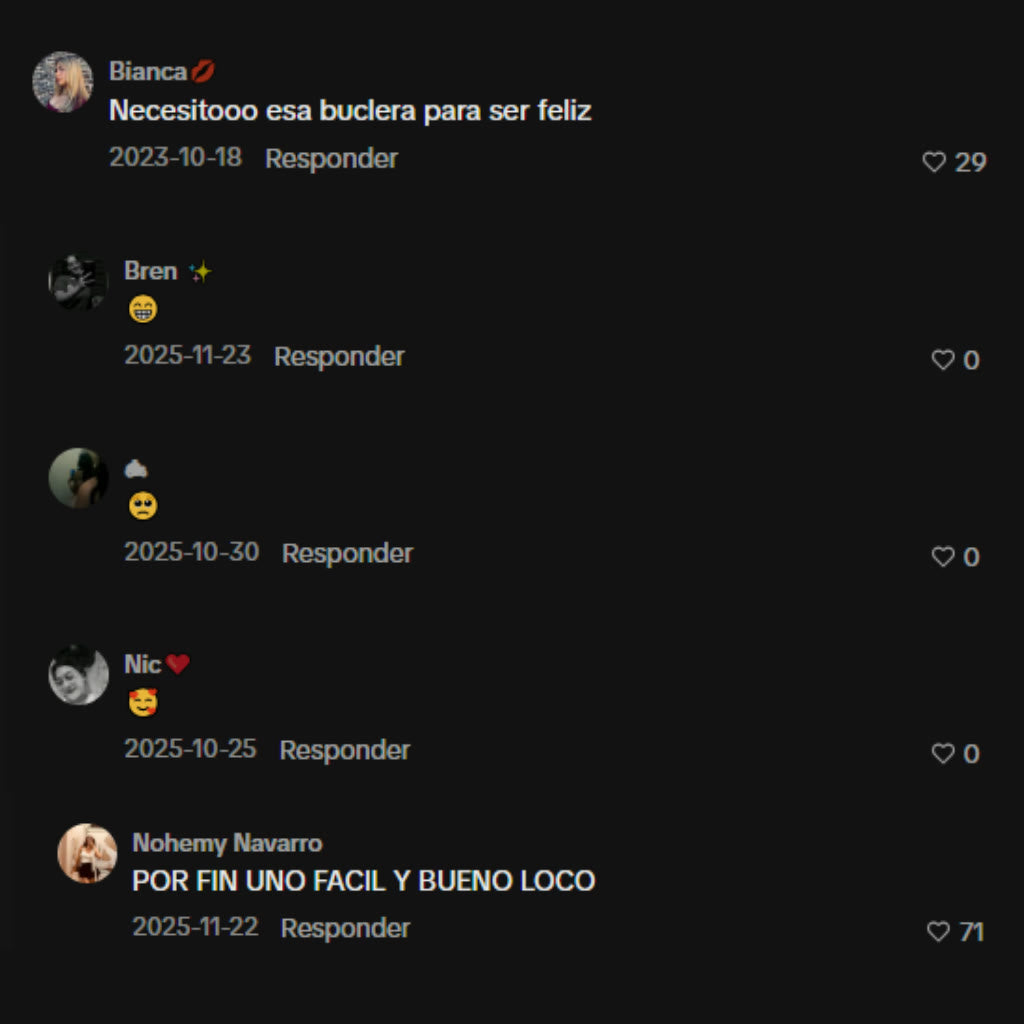 Comentarios reales de clientas que ya compraron la buclera