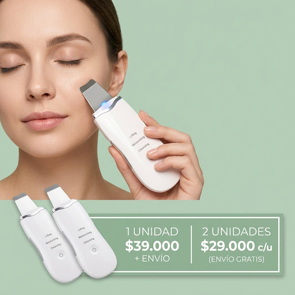 Espátula Ultrasónica Facial - Limpieza y Lifting